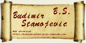Budimir Stanojević vizit kartica